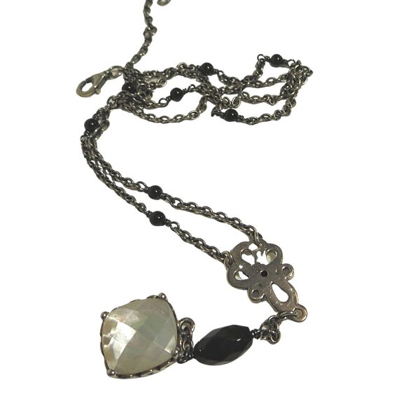 Pandora RARE!!!! Elegant Sincerity Mother Pearl Sterling Necklace 590318MP48 - Picture 3 of 13